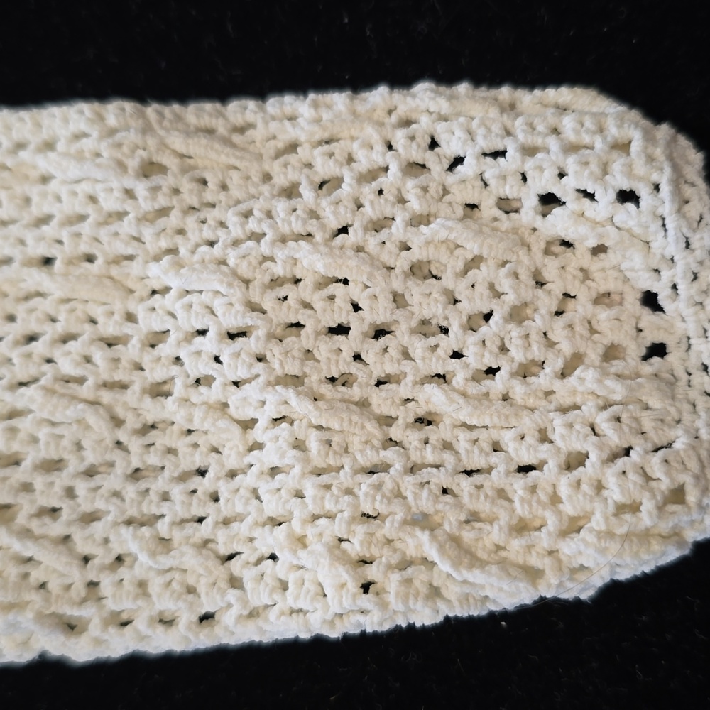 Vintage 1930s Ivory Crochet Gloves S or M - Picture 6 of 8